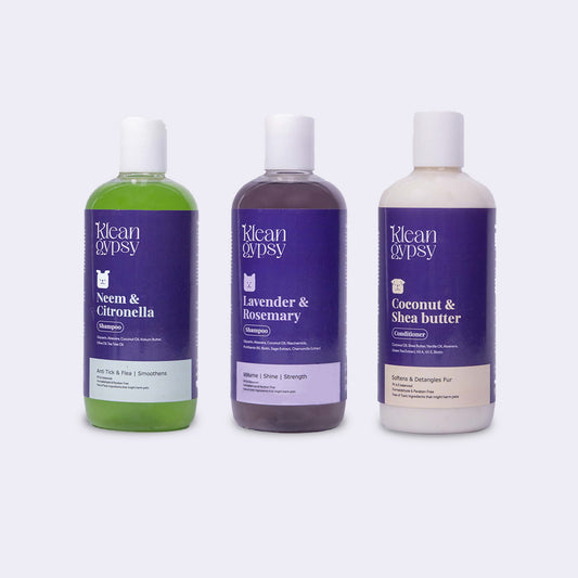 Neem & Citronella Shampoo + Lavender & Rosemary Shampoo + Coconut & Shea Butter Conditioner Combo Pack 300 ml each