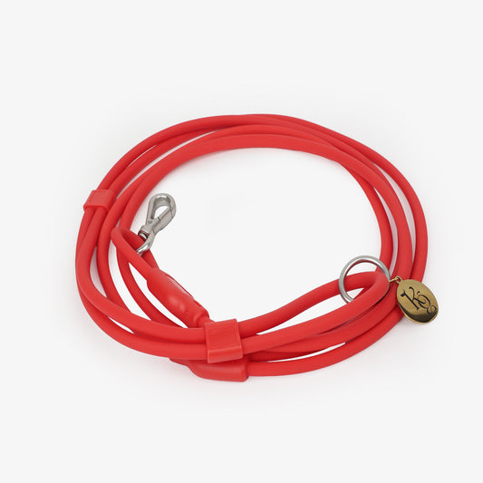 Klean Gypsy 8-in-1 Multipurpose Hands-Free Dog Leash - Stylish, Durable & Waterproof - Rebel Ruby