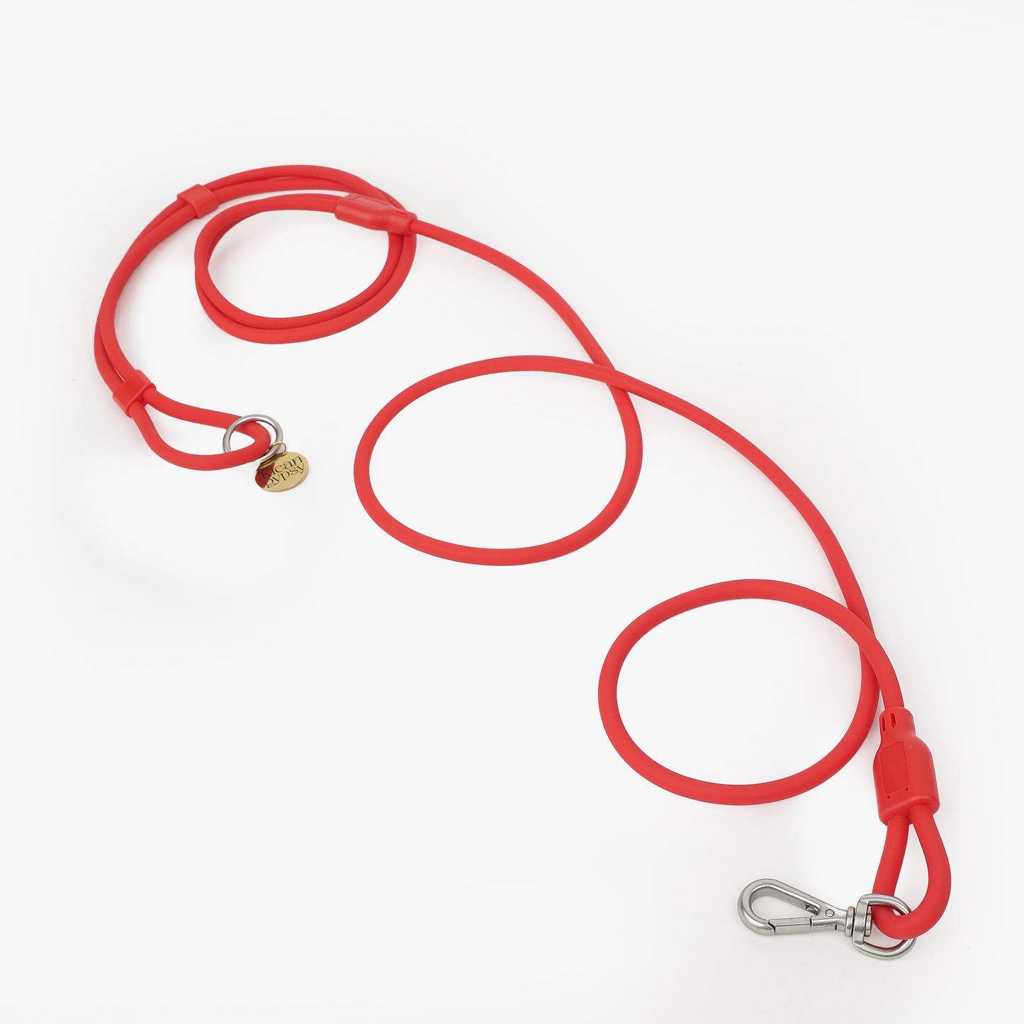 Klean Gypsy 8-in-1 Multipurpose Hands-Free Dog Leash - Stylish, Durable & Waterproof - Rebel Ruby
