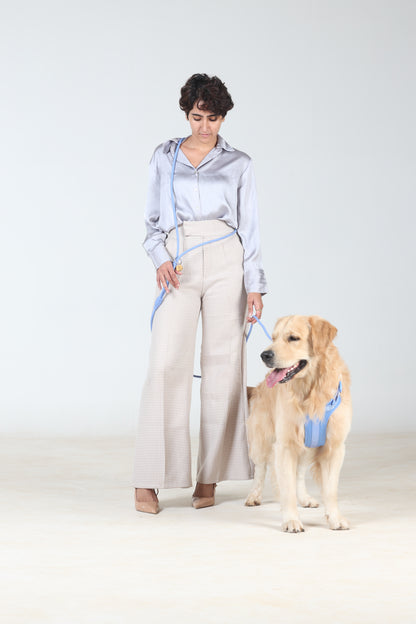 Klean Gypsy 8-in-1 Hands-Free Dog Leash - Stylish, Durable & Waterproof - Blue Bliss