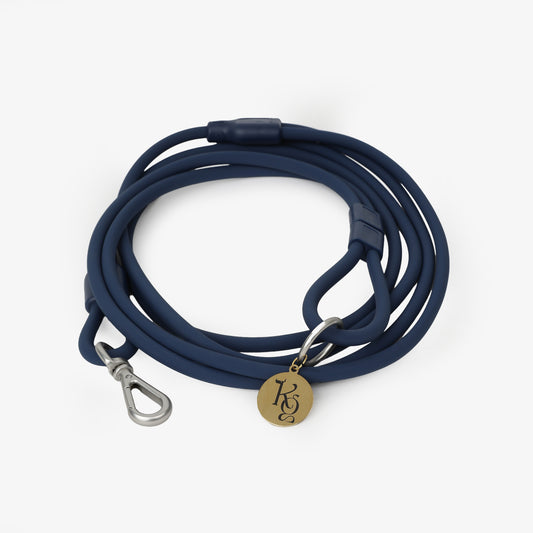 Klean Gypsy 8-in-1 Multipurpose Hands-Free Dog Leash - Stylish, Durable & Waterproof - Naughty Navy
